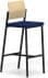 Avon Bar Height Cafe Stool w/ Plywood Back & Upholstered Seat in Standard Fabric or Vinyl