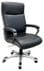Black Leather Office Chair w/ Charcoal Accents