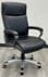 Black Leather Office Chair w/ Charcoal Accents - FREE with $5000.00