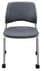 Gray 300 lb. Capacity Padded Mobile Stacking Classroom Chair