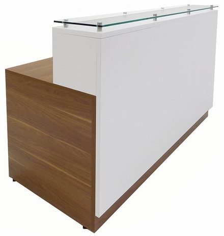 Contrasts Custom Reception Desks w/Glass Counter - 5'W Desk