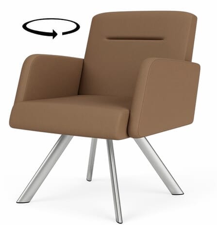 Willow 400 lb. Cap. Swivel Guest Chair in Upgrade Fabric/Healthcare Vinyl