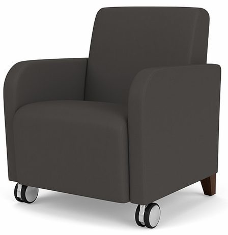 Siena Guest Chair w/ Casters in Upgrade Fabric or Healthcare Vinyl