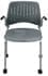 300 Lb. Capacity Gray Mobile Stacking  Classroom Chair w/Armrests
