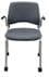 300 Lb. Capacity Gray Padded Mobile Stacking Classroom Chair w/Armrests