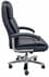 Black Top Grain Leather 500 Lbs. Capacity Desk Chair with 24
