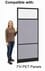7-Foot Clear Glass Office Panels w/ Black Frame - 24