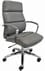 8' x 4' White Oval Table w/4 Gray Leather Chairs - Conference Set 