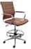Leather Padded Mid Back Office Stool with Chrome Frame w/23