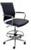 Leather Padded Mid Back Office Stool with Chrome Frame w/23