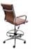 Leather Padded Mid Back Office Stool with Chrome Frame w/23