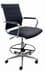Leather Padded Mid Back Office Stool with Chrome Frame w/23