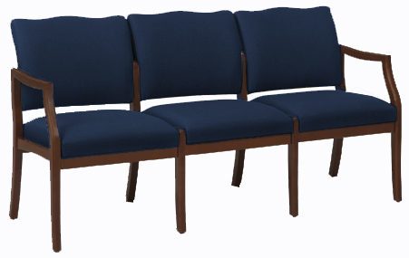 Franklin 3 Seat Sofa  in Standard Fabric or Vinyl