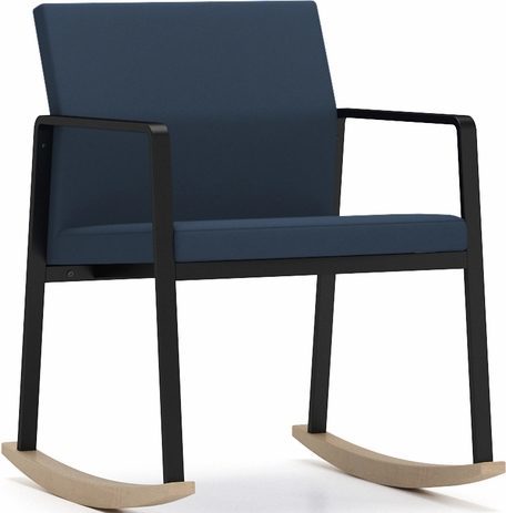 Gansett Rocking Guest Chair in Upgrade Fabric/Healthcare Vinyl