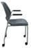 300 Lb. Capacity Gray Padded Mobile Stacking Classroom Chair w/Armrests