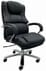 8'x 4' Charcoal Disc Base Table w/6 Big & Tall Leather Chairs - Conference Set 