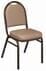 Dome Back Stack Chair in French Beige Vinyl