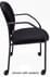 Black Fabric Guest Chair with Casters & Glides