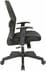 24/7 300 lb. Capacity Heavy-Duty Black Mesh Chair w/Memory Foam Seat