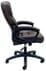 Mocha Brown Leather Swivel Office Chair with Adjustable Lumbar