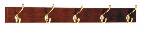 Oak 5-Hook Coat Rack