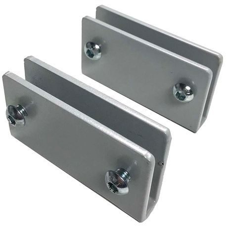 Steel End Panel Brackets for Sneeze Guard Panels - Set of 2 - IN STOCK!