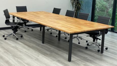 11' Solid Wood Boardroom Table