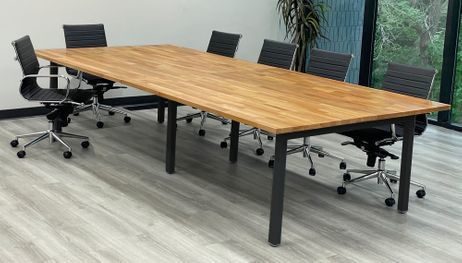 12' x 4' Solid Wood Board Room Table