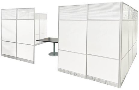 12' x 15' x 7'H White Laminate & Glass Modular Conference Room