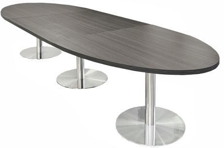 12' x 4' Oval Disc Base Conference Table