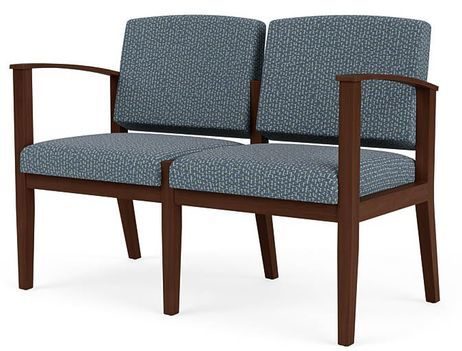 Amherst Wood Frame 2 Seat Sofa  in Upgrade Fabric or Healthcare Vinyl