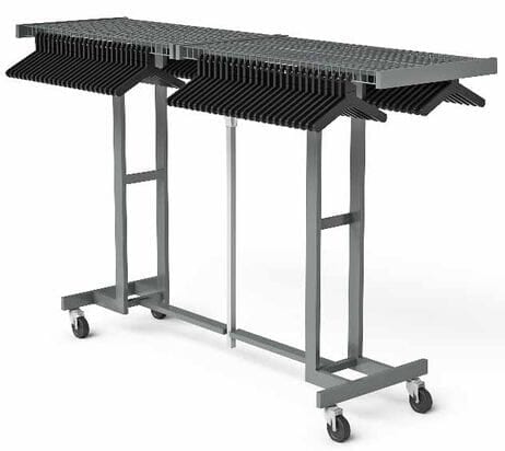 97” Portable Folding Coat Rack with Wire Grid Shelves