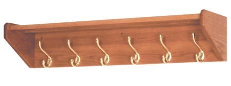 Oak 6-Hook Coat & Hat Rack