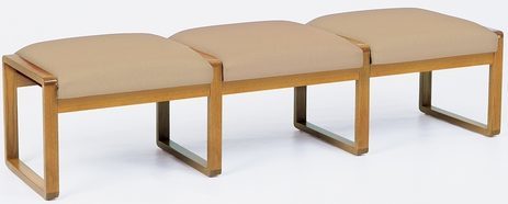 3-Seat Bench in Standard Fabric or Vinyl
