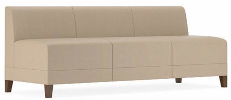 Fremont 700 lbs Armless Sofa in Standard Fabric or Vinyl