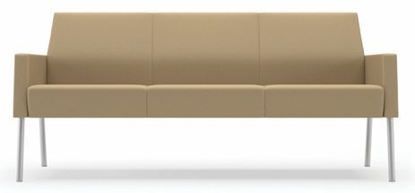 Panel Arm Sofa in Standard Fabric or Vinyl