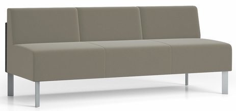 Luxe 3-Seat Armless Sofa in Upgrade Fabric/Healthcare Vinyl