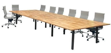 18' x 6' Solid Wood Boardroom Table