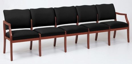 Franklin 5 Seat Sofa in Upgrade Fabric or Healthcare Vinyl