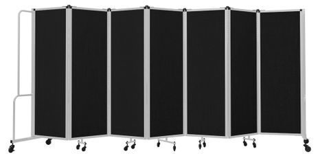 13.5'W x 6'H Fabric Folding Mobile Room Divider