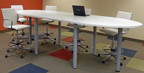12' Oval Standing Height Conference Table