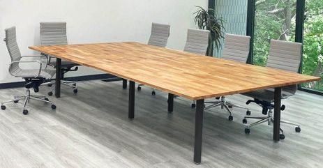 12' x 6' Solid Wood Boardroom Table