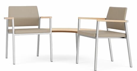Avon Fully Upholstered  2-Chairs/Corner Table Set - Upgrade Fabric or Healthcare Vinyl