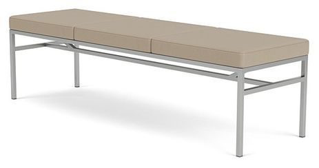 Avon 3-Seat Fully Upholstered Bench - Upgrade Fabric or Healthcare Vinyl