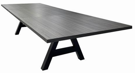 12' Rectangular Conference Table with Metal A-Frame Base