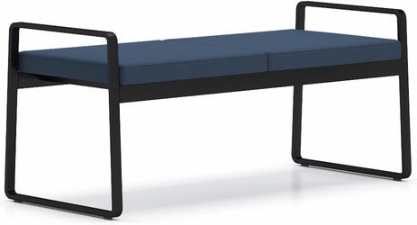 Gansett 2-Seat Bench in Upgrade Fabric/Healthcare Vinyl