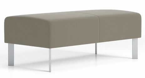 Luxe 2-Seat Bench in Upgrade Fabric/HealthcareVinyl