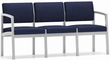 Lenox Steel 3-Seat Sofa in Standard Fabric/Vinyl