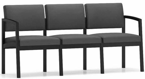 Lenox Steel 3-Seat Sofa in Upgrade Fabric/Healthcare Vinyl