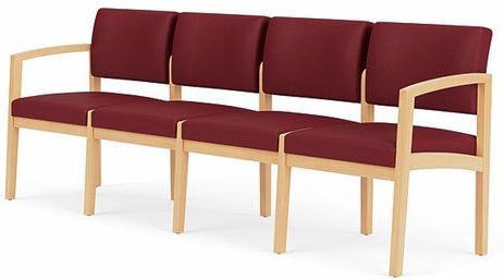 Lenox 4 Seat Sofa in Upgrade Fabric or Healthcare Vinyl